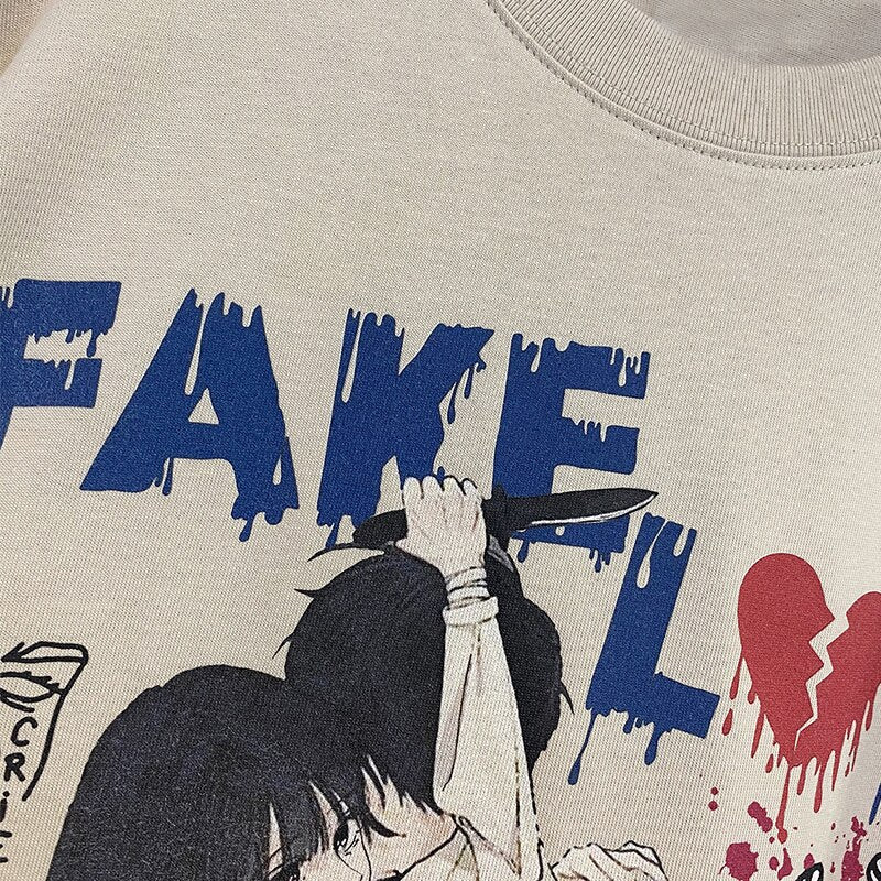 "Fake Feelings" Unisex Men Women Streetwear Graphic T-Shirt