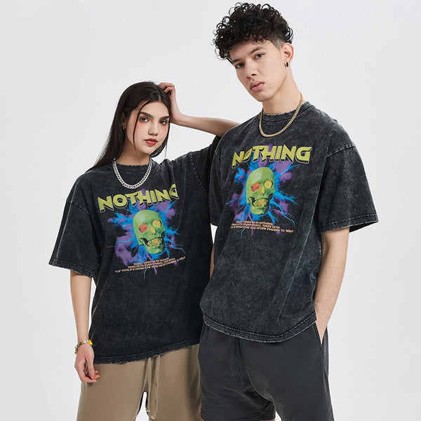 "Anything Nowhere" Graphic Unisex Streetwear Vintage Women Men Y2K T-Shirt