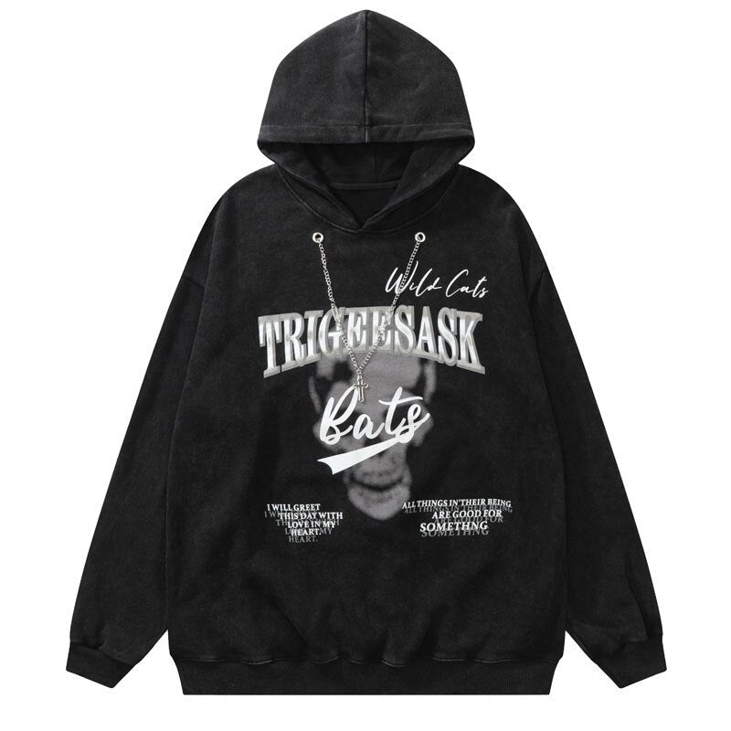 "Bigger Headache" Graphic Unisex Streetwear Vintage Women Men Y2K Hoodie