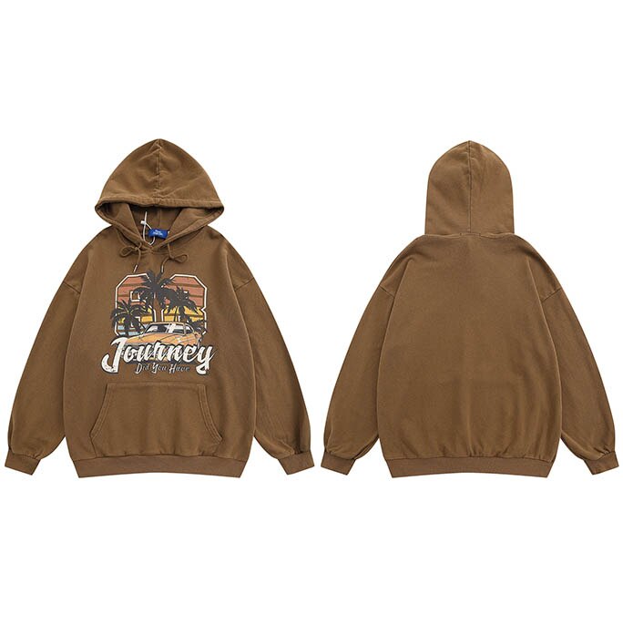 "The Journey" Graphic Unisex Streetwear Vintage Women Men Y2K Hoodie