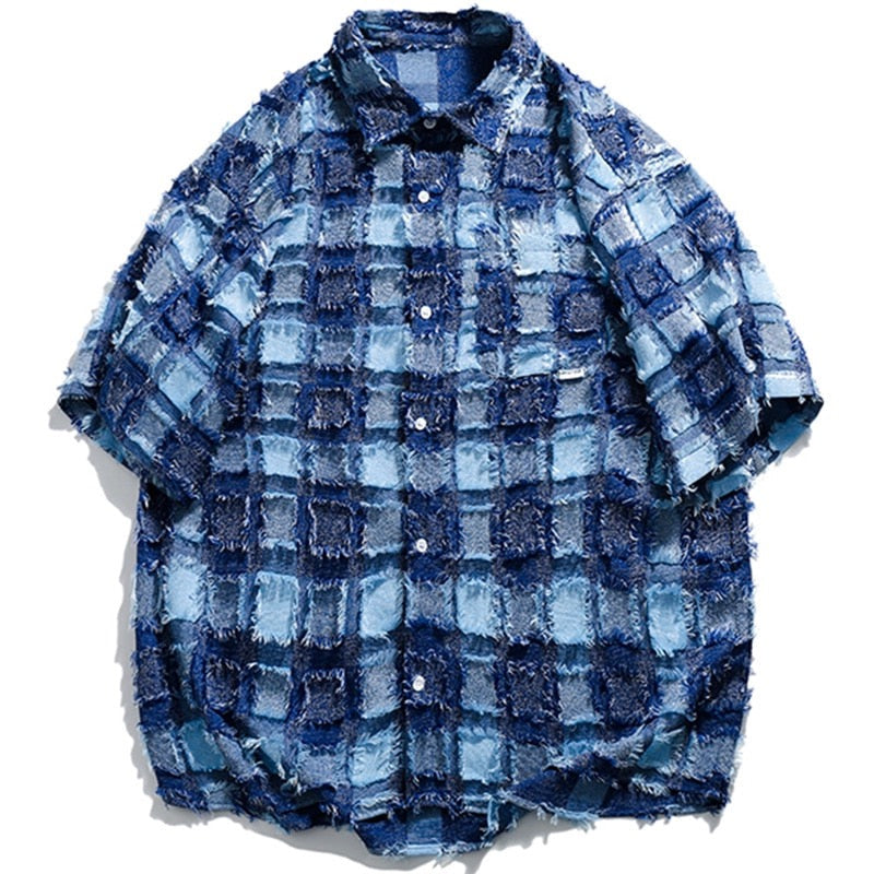 "Retro Blue" Graphic Unisex Streetwear Vintage Women Men Y2K Shirt