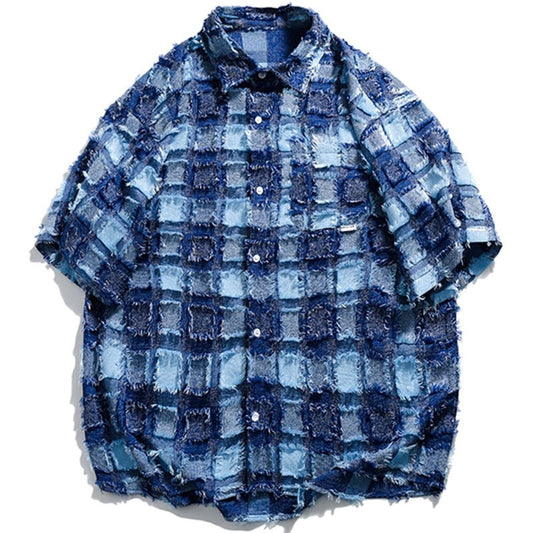 "Retro Blue" Graphic Unisex Streetwear Vintage Women Men Y2K Shirt