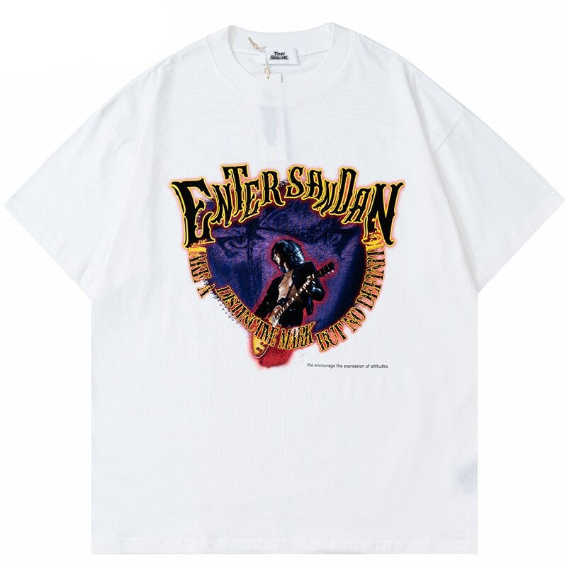 "Enter Here" Unisex Men Women Streetwear Graphic T-Shirt