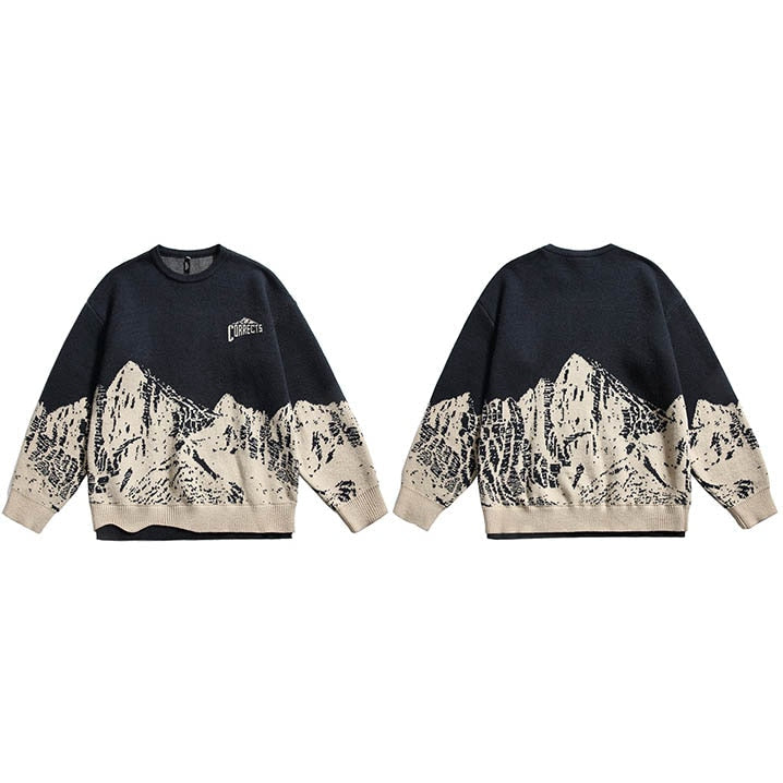 "Town At Night" Graphic Unisex Streetwear Vintage Women Men Y2K Sweater