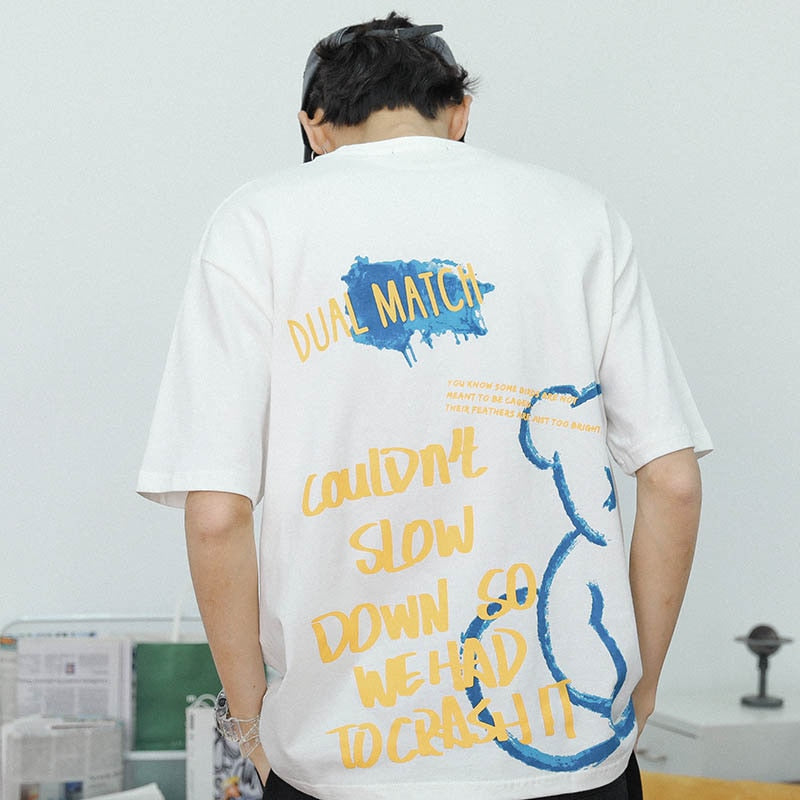 "Slow Down" Graphic Unisex Streetwear Vintage Women Men Y2K T-Shirt