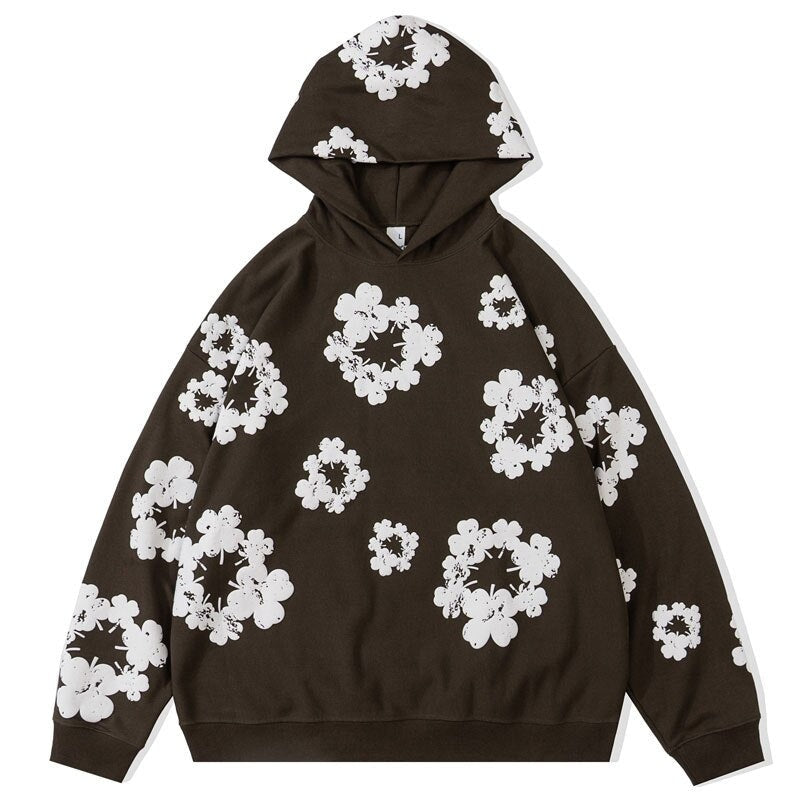 "White Snow" Graphic Unisex Streetwear Vintage Women Men Y2K Hoodie