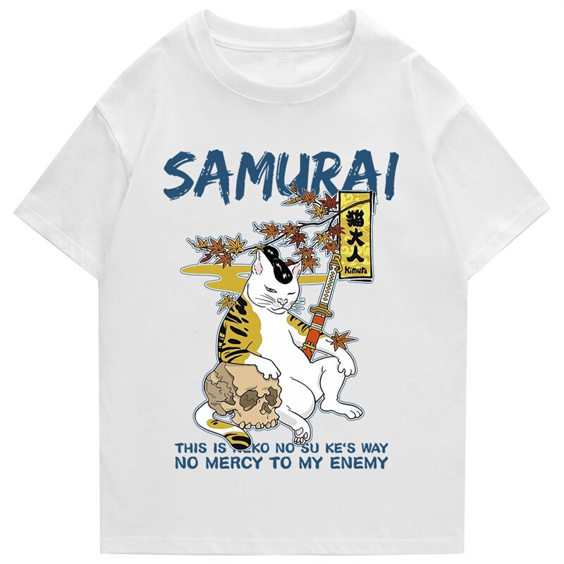 "Samurai" Graphic Unisex Streetwear Vintage Women Men Y2K T-Shirt