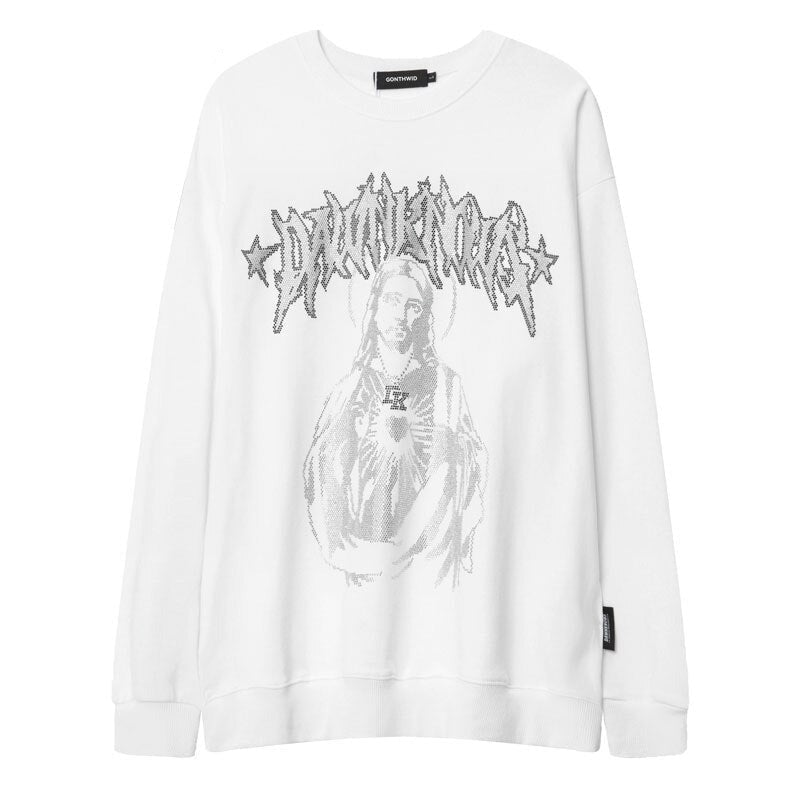 "Sliver Lining" Graphic Unisex Streetwear Vintage Women Men Y2K Sweatshirt
