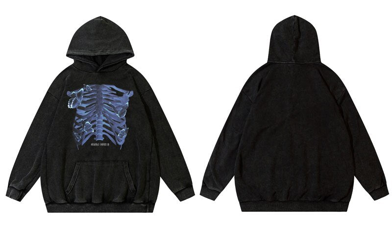 "Purple Chest" Graphic Unisex Streetwear Vintage Women Men Y2K Hoodie
