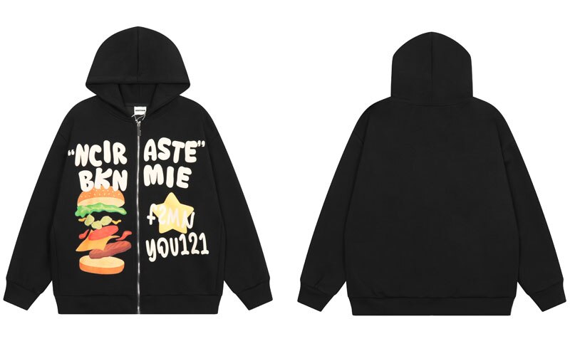 "Lunch Hour" Graphic Unisex Streetwear Vintage Women Men Y2K Hoodie