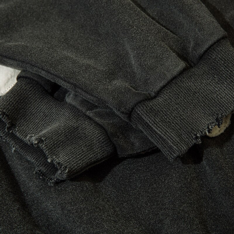 Streetwear hoodie featuring vaporwave futuristic prints and grunge influence, soft feel and easy drape, designed for expressive alternative looks and comfort.