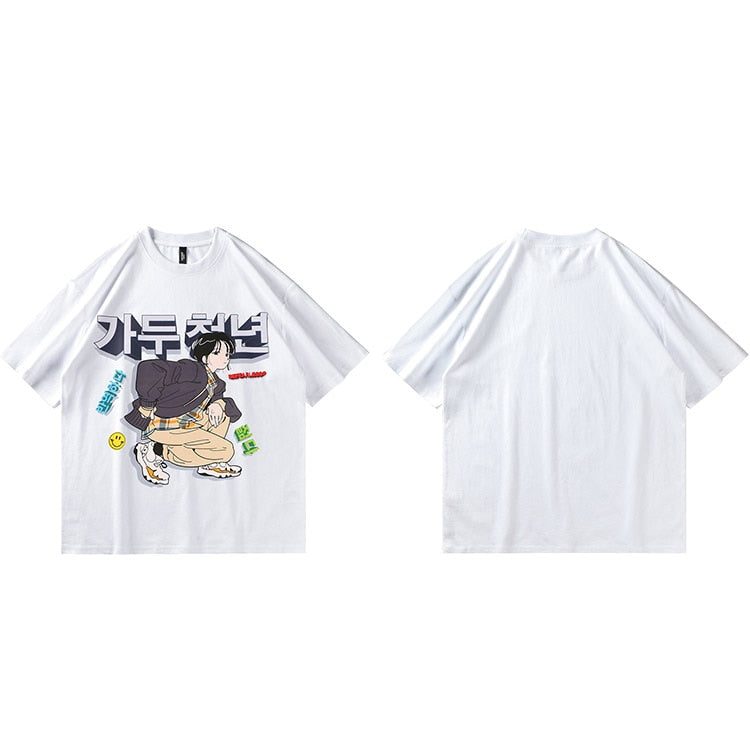 "Street Style" Graphic Unisex Streetwear Vintage Women Men Y2K T-Shirt