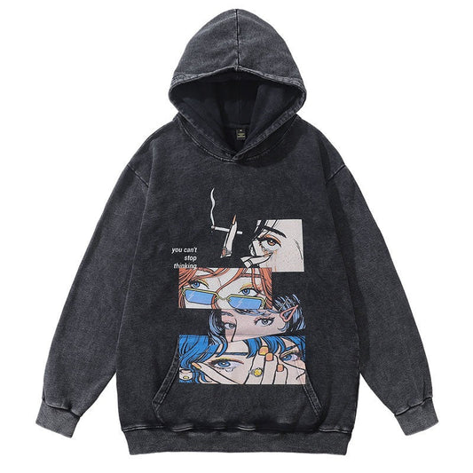 "Glass Mirror" Graphic Unisex Streetwear Women Men Y2K Hoodie