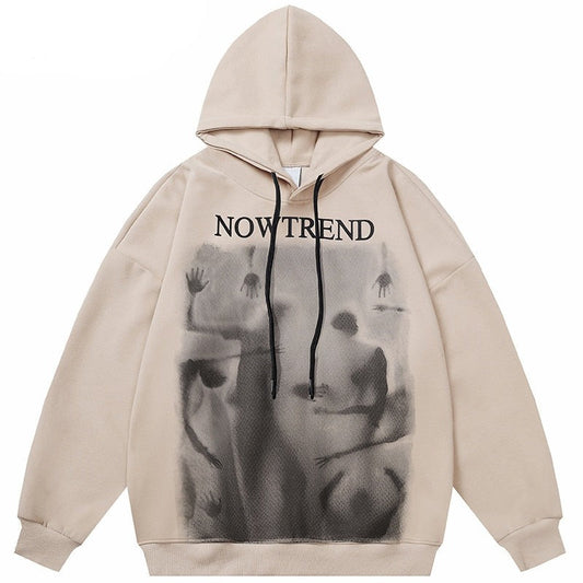 Dark gothic hoodie with retro Y2K spirit, heavyweight feel and durable stitching, a versatile piece for skate, alt, and urban outfits all season. Color: Khaki Size: S.