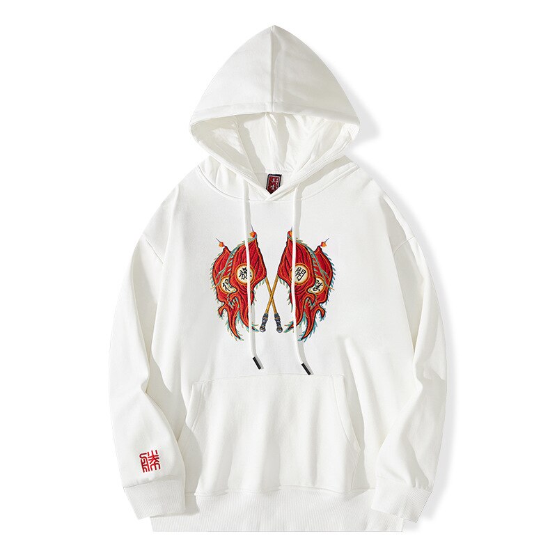 "Two Flags" Graphic Unisex Streetwear Vintage Women Men Y2K Hoodie