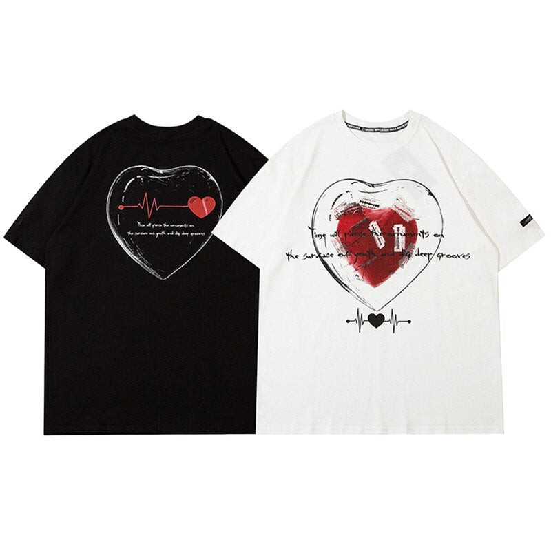 "Red Target" Graphic Unisex Streetwear Vintage Women Men Y2K T-Shirt