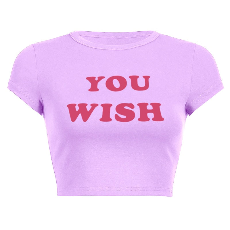 "Take A Wish" Graphic Unisex Streetwear Vintage Women Men Y2K T-Shirt