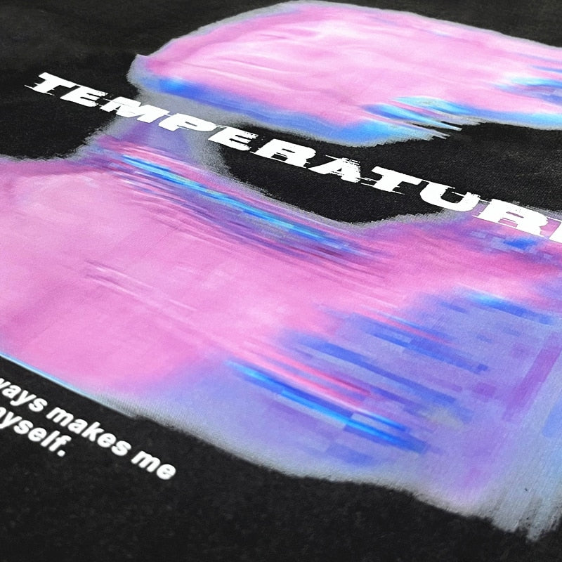 "Temperature" Graphic Unisex Streetwear Vintage Women Men Y2K T-Shirt Collection