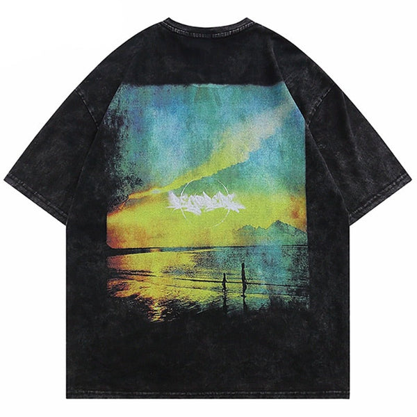 "Sunset" Graphic Unisex Streetwear Vintage Women Men Y2K T-Shirt
