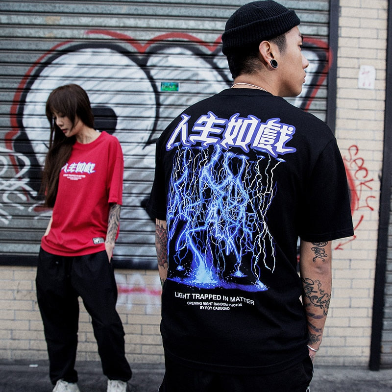 "Blue Lighting" Unisex Graphic T-Shirt