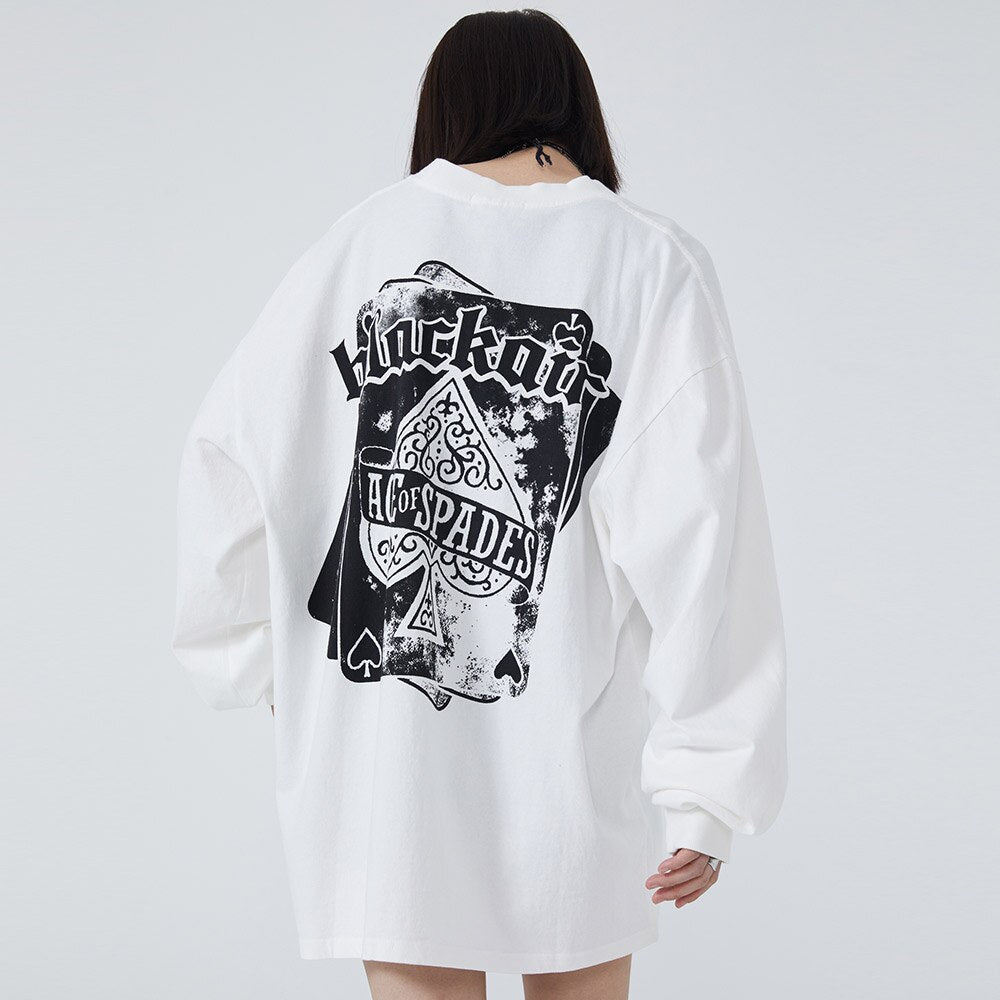 "Spades" Graphic Unisex Streetwear Vintage Women Men Y2K Sweater