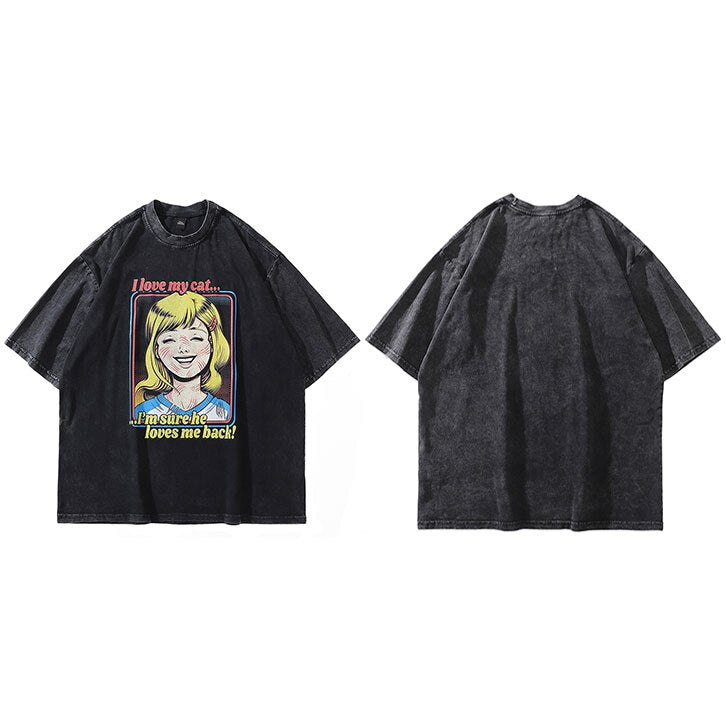 "Loving Me Back" Graphic Unisex Streetwear Vintage Women Men Y2K T-Shirt