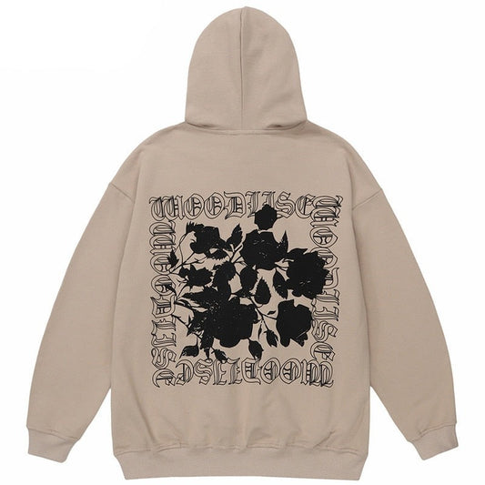 "Black Roses" Unisex Men Women Streetwear Graphic Hoodie