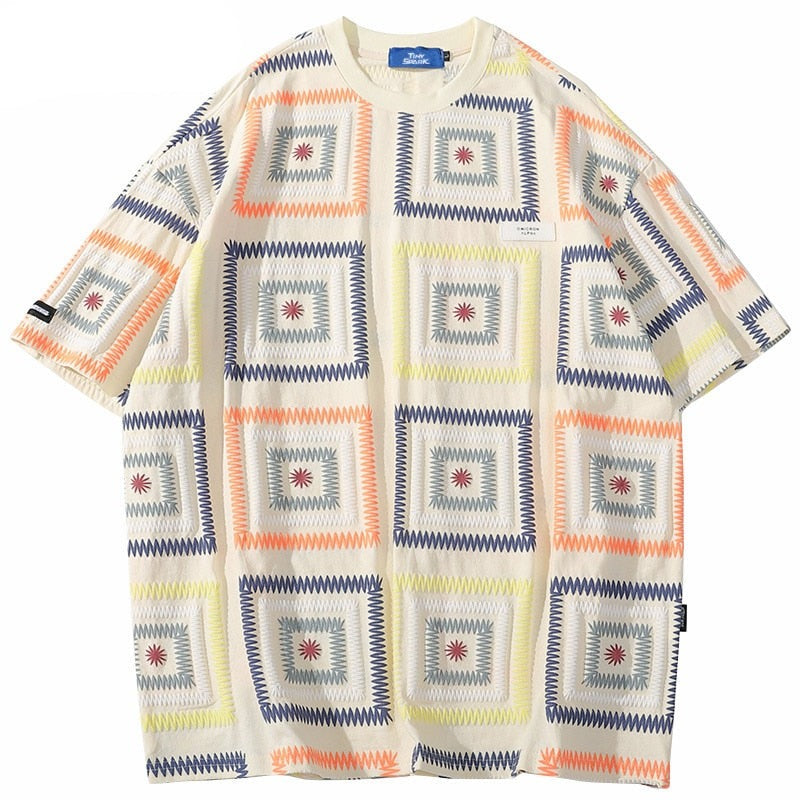 "Square Dance" Graphic Unisex Streetwear Vintage Women Men Y2K T-Shirt