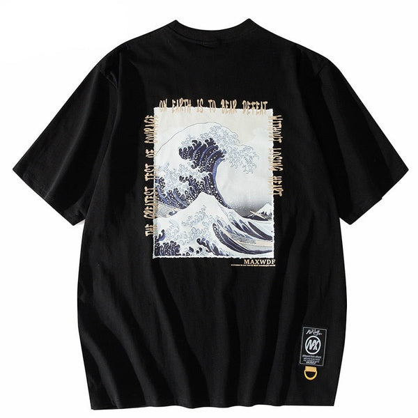 "Ocean Waves" Graphic Unisex Streetwear Vintage Women Men Y2K T-Shirt