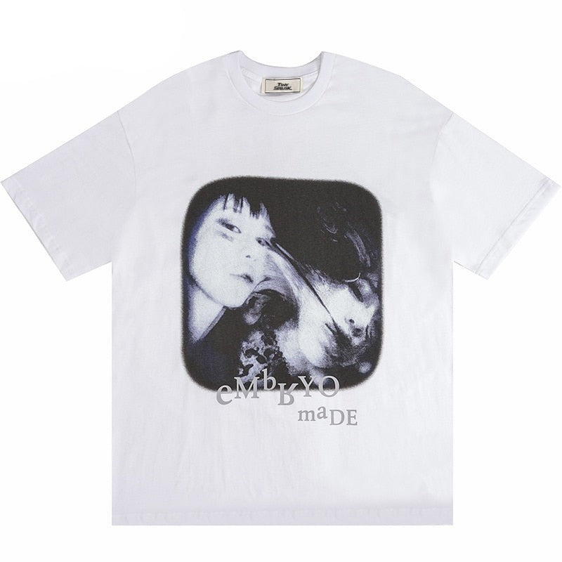 "Blue Fade" Graphic Unisex Streetwear Vintage Women Men Y2K T-Shirt