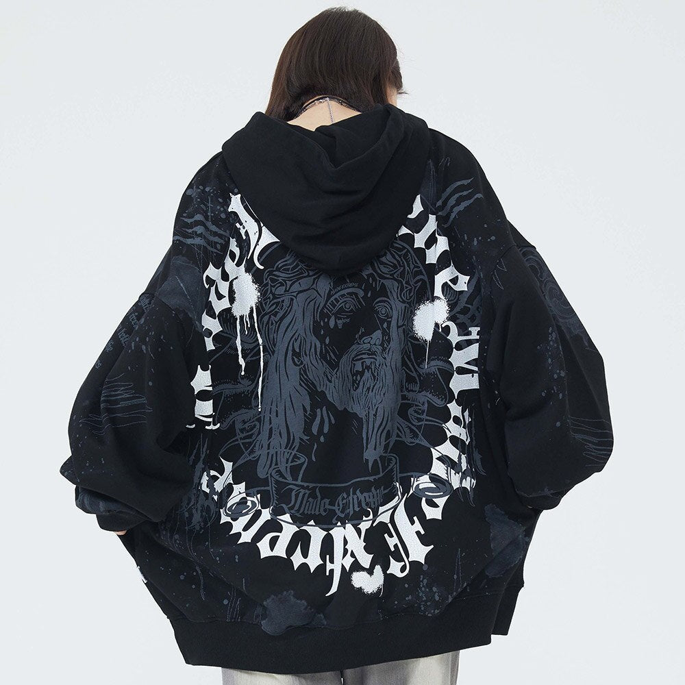 "The Fallen King" Unisex Men Women Streetwear Graphic Hoodie