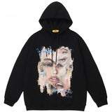 "Broken Face" Unisex Men Women Streetwear Graphic Hoodie