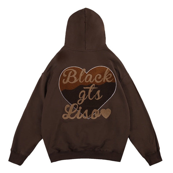 "No Heart" Graphic Unisex Streetwear Vintage Women Men Y2K Hoodie
