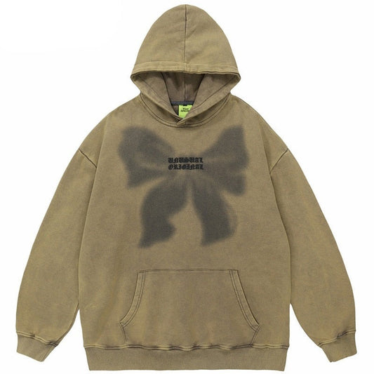 "Black Bow Tie" Unisex Men Women Streetwear Graphic Hoodie