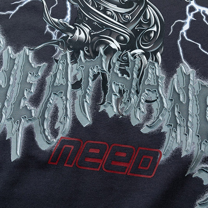 "Grey Dragon" Graphic Unisex Streetwear Women Men Y2K T-Shirt