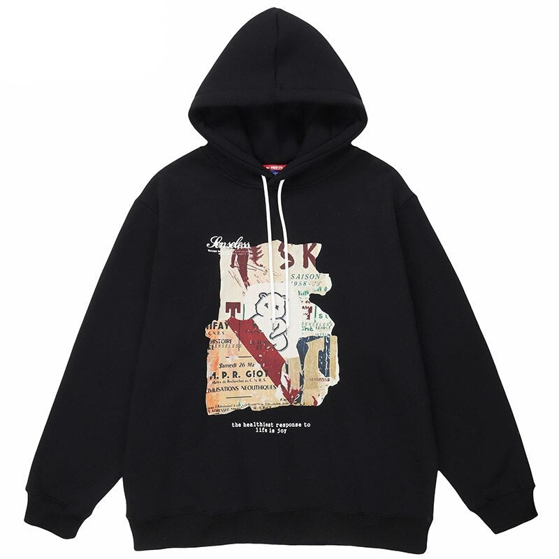 "On The Wall" Graphic Unisex Streetwear Vintage Women Men Y2K Hoodie