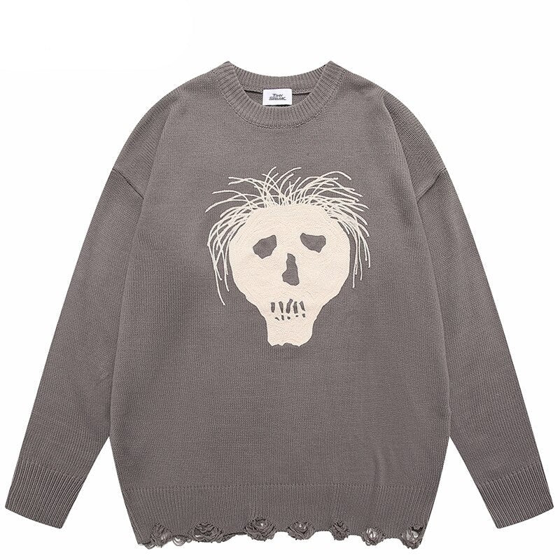 "White Hair" Unisex Men Women Streetwear Graphic Sweater