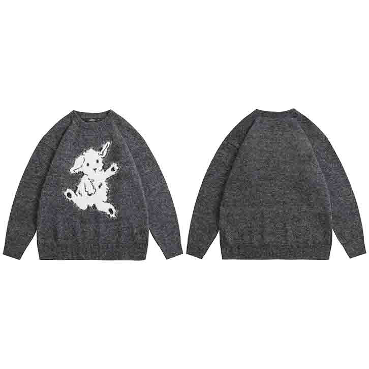 "Run Fast" Graphic Unisex Streetwear Vintage Women Men Y2K Sweater
