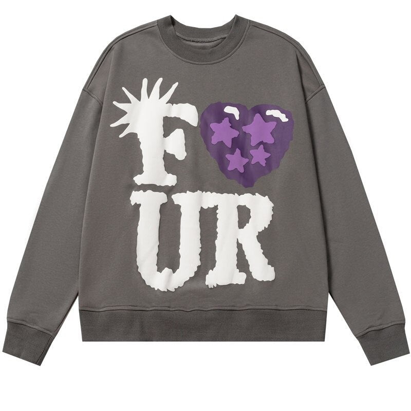 "Mine Love" Graphic Unisex Streetwear Vintage Women Men Y2K Sweatshirt