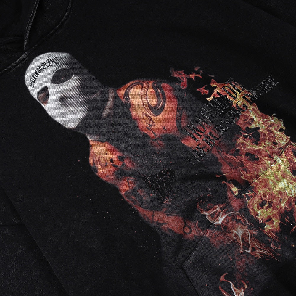 "Fire Fight" Unisex Men Women Streetwear Graphic Hoodie
