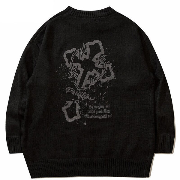 "Pacific Rising" Graphic Unisex Streetwear Vintage Women Men Y2K Sweater