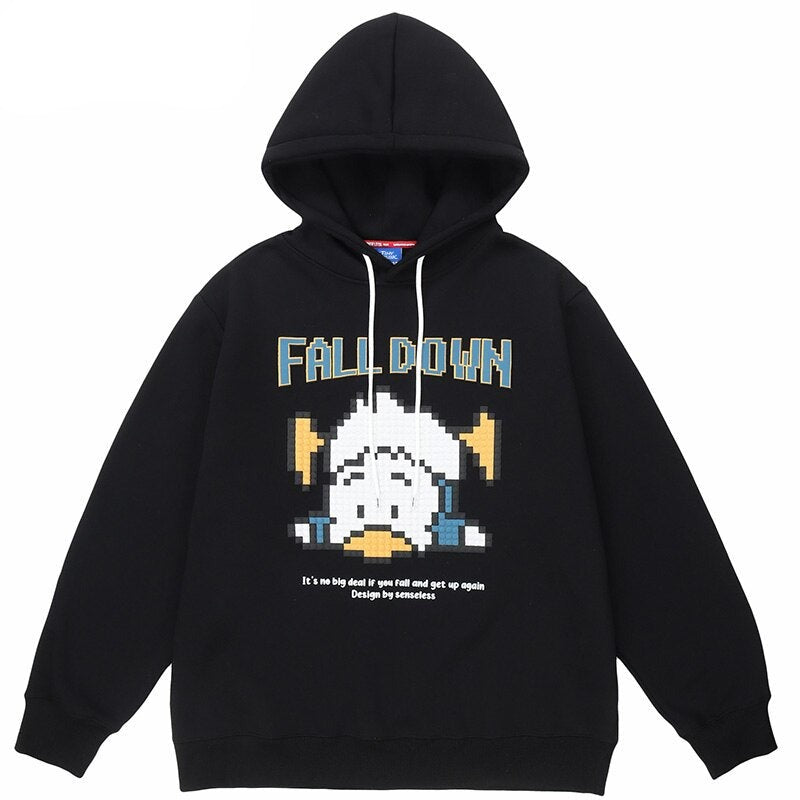 "Fall Back" Unisex Men Women Streetwear Graphic Hoodie
