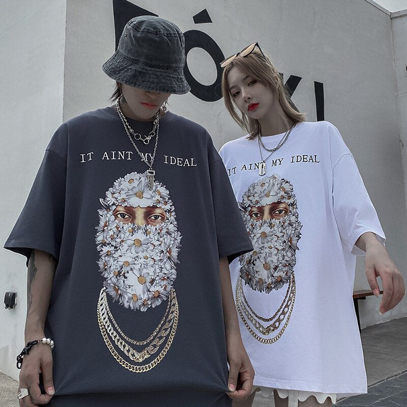 "Just Ideal" Graphic Unisex Streetwear Vintage Women Men Y2K T-Shirt