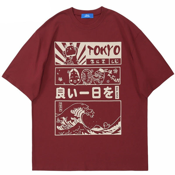 "Great Wave" Graphic Unisex Streetwear Women Men Y2K T-Shirt