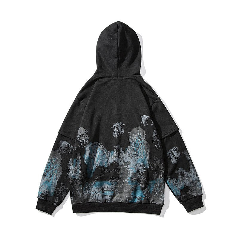 "Dark Clouds" Graphic Unisex Streetwear Vintage Women Men Y2K Hoodie