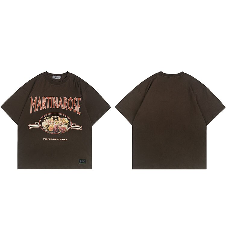 "Vintage Rose" Graphic Unisex Streetwear Vintage Women Men Y2K T-Shirt