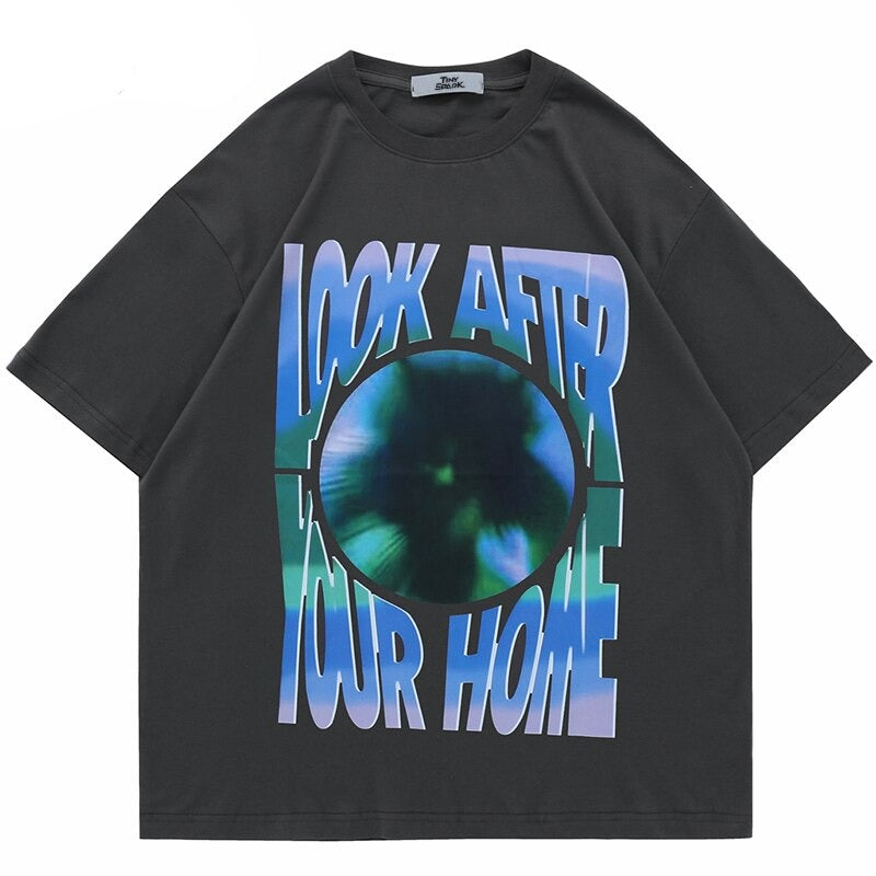 "Look At Your House" Graphic Unisex Streetwear Vintage Women Men Y2K T-Shirt
