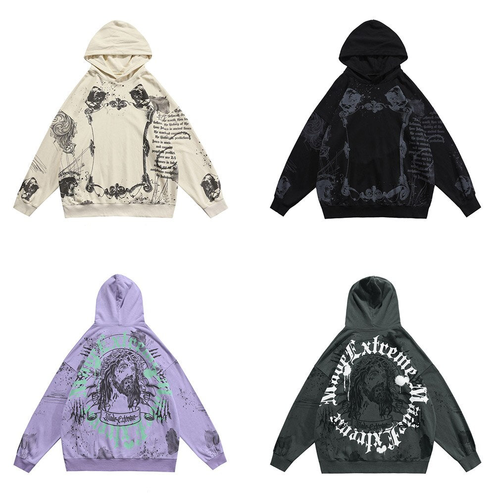 "The Fallen King" Unisex Men Women Streetwear Graphic Hoodie