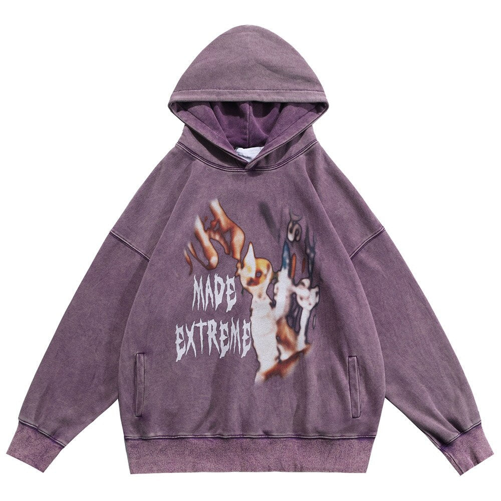 "Held In The Air" Graphic Unisex Streetwear Vintage Women Men Y2K Hoodie