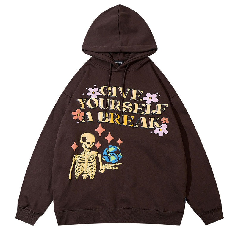 "Take A Break" Graphic Unisex Streetwear Vintage Women Men Y2K Hoodie